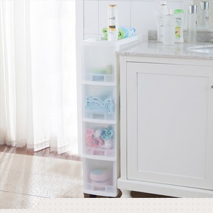 188金宝搏备用网址搭配之百露夹缝抽屉式收纳柜,塑料缝隙整理储物柜,BL2571洗衣机夹缝架