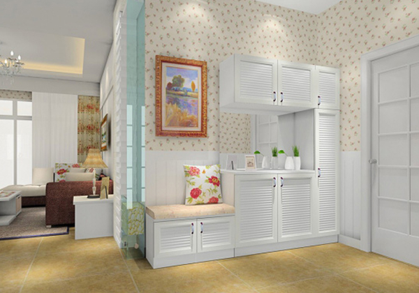 韩式玄关柜的摆放