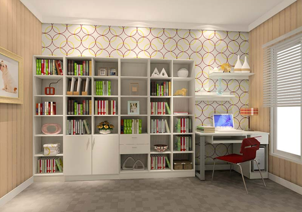 温馨舒适的书房合理布局