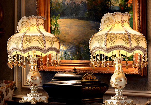 欧式田园风的凡丁堡台灯