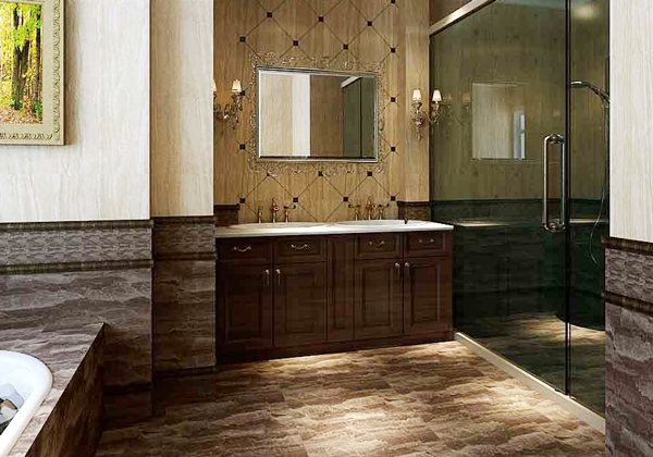 棕色东南亚浴室空间188金宝搏备用网址