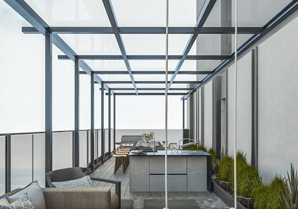 钢化玻璃打造的阳光房