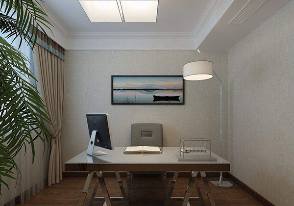 办公室的地板和壁纸搭配