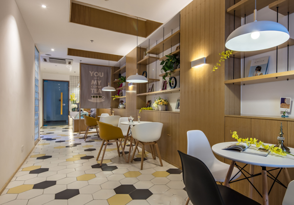 餐厅六边形地砖