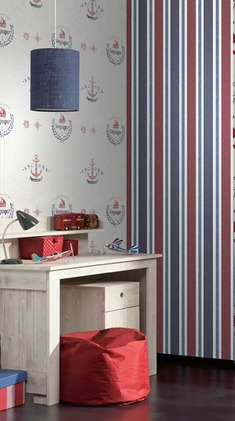 无纺印花条纹墙纸