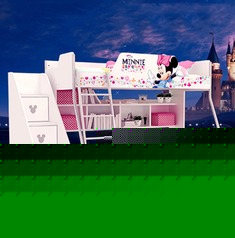 米妮卡通图案上下床