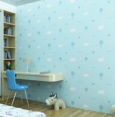 浪漫气球儿童房壁纸