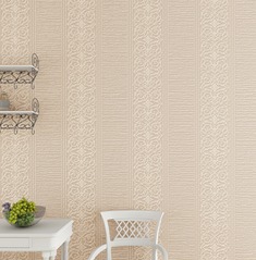 环保无纺布田园条纹墙纸