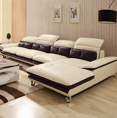 可调节靠头皮艺沙发