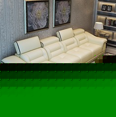 L形桦木组合客厅家具