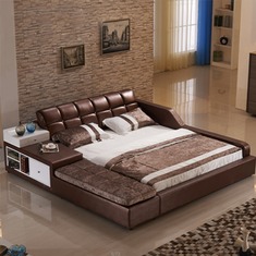 进口真皮榻榻米软床