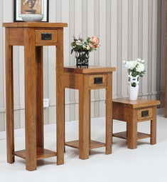 零甲醛健康环保白橡木花架