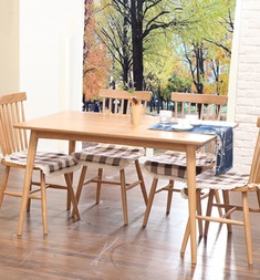 简约全实木橡木餐桌椅