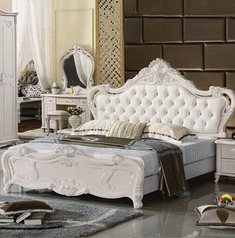 高温烤漆 欧式实木床