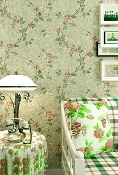 美式田园防潮无纺布墙纸