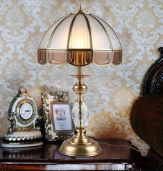 欧式简约全铜坚固水晶台灯