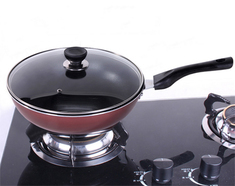 螺纹不粘工艺不锈钢炒菜锅