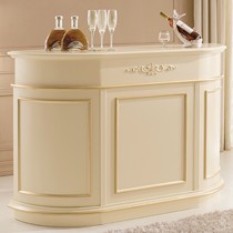 赫菲8812分隔储物板式吧台,欧式环保PE漆手工描金边吧台,平滑转角处理红酒柜