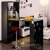 搭瓦屋648801环保E1级别人造板现代简约风格吧台,高亮光烤漆饰面超大储物空间吧台