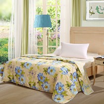 富安娜夏凉空调被,清雅印花图案纯棉被芯,货号8120005691025