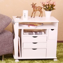 木之情现代风格白色实木角柜,MQZ-001多功能沙发边柜,天然泡桐木材质耐磨耐腐蚀