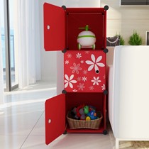 家世比田园储物角柜,韩式边柜环保的塑料磨片,时尚简约收纳柜