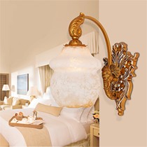 默可可树脂雕刻节能LED床头灯具,6107-1w系列美式乡村壁灯