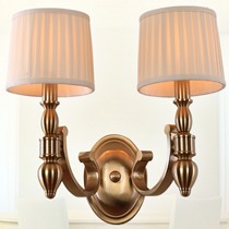 港鹏欧式布艺走廊壁灯,led节能家居灯饰,卧室床头金属两头装饰墙灯