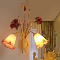 美苑田园花草壁灯,磨砂喷漆铁艺卫生间LED壁灯,型号: 0581