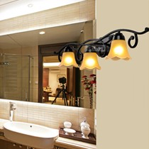 光痕多头美式铁艺卫生间壁灯,简朴复古加厚灯罩,B0011LED节能壁灯