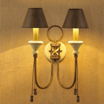 美然灯饰复古做旧铁艺壁灯,仿古描金拉丝客厅灯具,货号: M11801