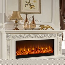 鹏叶家具立体雕花电壁炉,古典实木壁炉装饰柜,8094客厅壁炉取暖炉芯