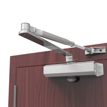 大焊铸铝不生锈闭门器,H300方形静音五金件,消防门自动门控五金