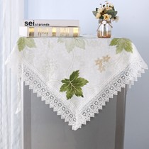 真福布艺蕾丝冰箱罩,田园植物花卉冰箱盖巾,水溶花边冰箱罩
