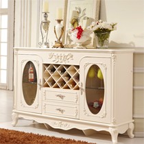 伊莎蓓尔实木立体深雕餐边柜,描金环保茉莉花白FL601#系列茶水柜