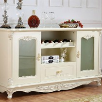 拉菲曼尼品牌环保储物欧式餐边柜,法式描银雕花玻璃茶碗柜,型号FX008