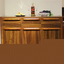 海得宝现代中式奢华型柚木餐边柜,简约抽屉收纳柜,型号:6505