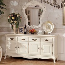 欧式餐边柜,实木雕花储物柜,卫诗理家具象牙白餐柜70166A2-1