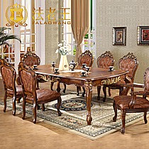 法老王品牌新古典木质餐桌,浪漫奢华餐桌,精妙绝伦,坐感超舒服,型号B01