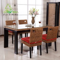 藤佳人藤艺餐桌,东南亚绿色环保长方形餐桌,型号HC401