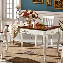 雅尔菲天然橡木餐桌,美式乡村实木雕花餐桌结实耐用,型号: CY027