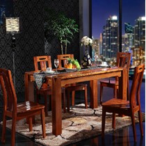 龙森家具古朴实木餐桌,新中式餐桌,Z-01,厚重大气