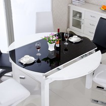 可伸缩折叠简约现代餐桌,海之友餐桌圆形实木亮光烤漆,型号: HZYCZ06