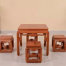 中式仿古八仙桌,皇轩阁明清花梨木方桌,雕花实木餐桌CZ003