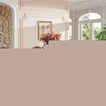 卫诗理美式乡村餐桌椅组合,双层转盘圆桌,高档雕花橡木餐台32491T8