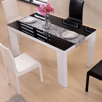 欧瑞黑色镜面长桌,现代简约小户型饭桌,MST106B个性易搭配餐桌椅