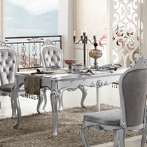 驿路坊新古典奢华餐桌,纯实木雕花餐桌椅组合,CYfd可组装长桌