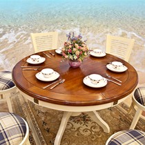 地中海伯天禾圆形餐桌,全实木制造环保桌餐椅,防腐耐用圆桌B-CZ202