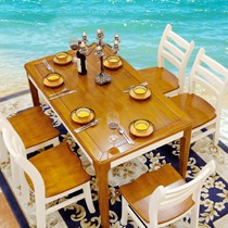 防腐耐用餐桌椅组合,伯天禾品牌地中海实木方桌,安全环保餐桌B-CZ206