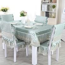 布艺餐桌椅套,西餐桌方桌圆桌花边桌布,植物花卉仿稠餐桌布